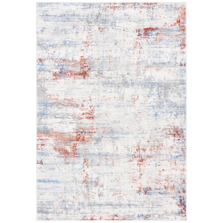 Safavieh 4 ft.-5 in. x 6 ft.-5 in. Amelia Contemporary Rectangle Power Loomed Rug Ivory & Rust ALA448B-4